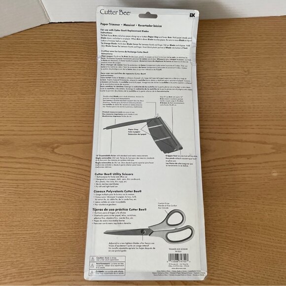 Cutter Bee Paper Trimmer and Scissors Set w Straight Blade Crafts Scrapbooking - Picture 4 of 6